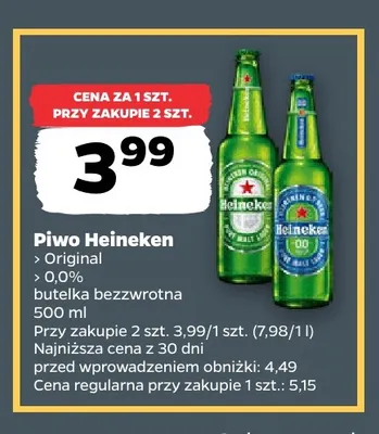 Piwo bezalkoholowe Heineken promocja w Netto