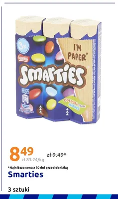 Drażetki czekoladowe Smarties 3-pak promocja w Action