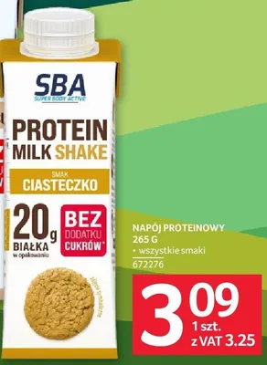 Napój Proteinowy Protein Milk Shake smak Ciasteczko Mlekovita SBA promocja w Selgros