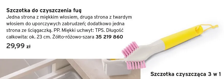 Szczotka do czyszczenia fug promocja w Tchibo