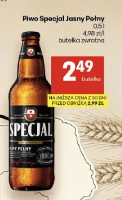 Piwo Specjal Jasny Pełny promocja w Delikatesy Centrum