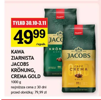 Kawa ziarnista Jacobs Krönung promocja w Gram Market