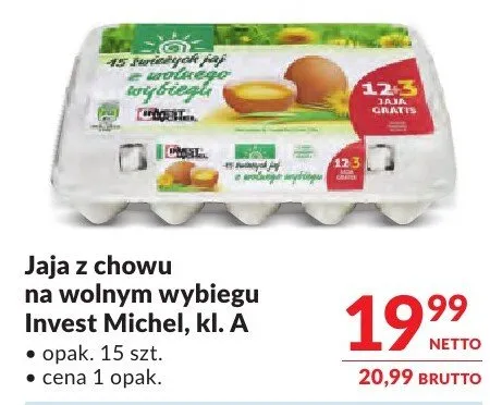 Jaja z chowu na wolnym wybiegu Invest Michel, kl. A promocja w Makro
