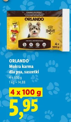 Mokra karma dla psa Orlando 4-pak 100g promocja w Lidl