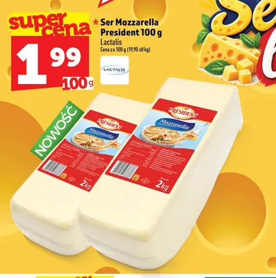Ser mozzarella President promocja w TOPAZ