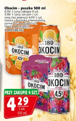 Piwo Okocim Mocna Pomarańcza promocja w Prim Market
