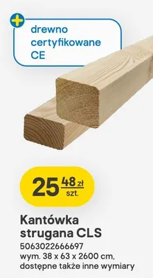 Kantówka strugana CLS promocja w Castorama