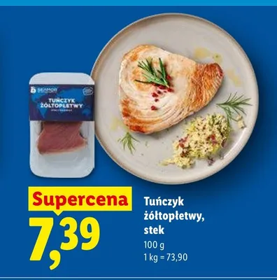 Tuńczyk żółtopłetwy stek promocja w Lidl