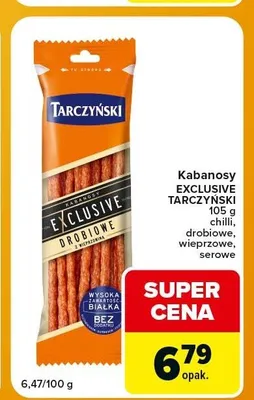 Kabanosy Exclusive Tarczyński drobiowe promocja w Carrefour Express