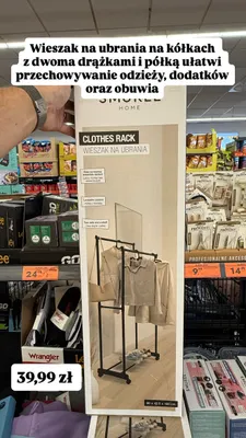 Wieszak na ubrania na kółkach Smukee Home promocja w Biedronka