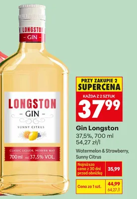 Gin Sunny Citrus promocja w Biedronka
