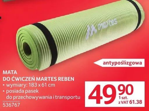 Mata do ćwiczeń Martes Reben promocja w Selgros