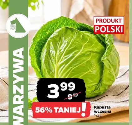 Kapusta wczesna polska promocja w Netto