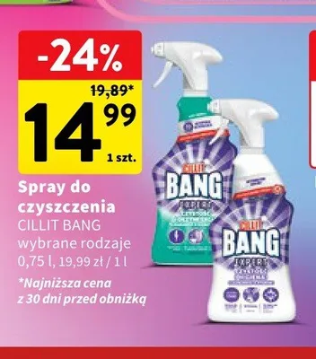 Spray do czyszczenia Cillit Bang Kamień i Brud promocja w Intermarche