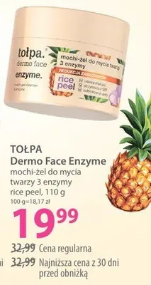 Mochi-żel do mycia twarzy 3 enzymy rice peel Tołpa Dermo Face Enzyme promocja w Hebe