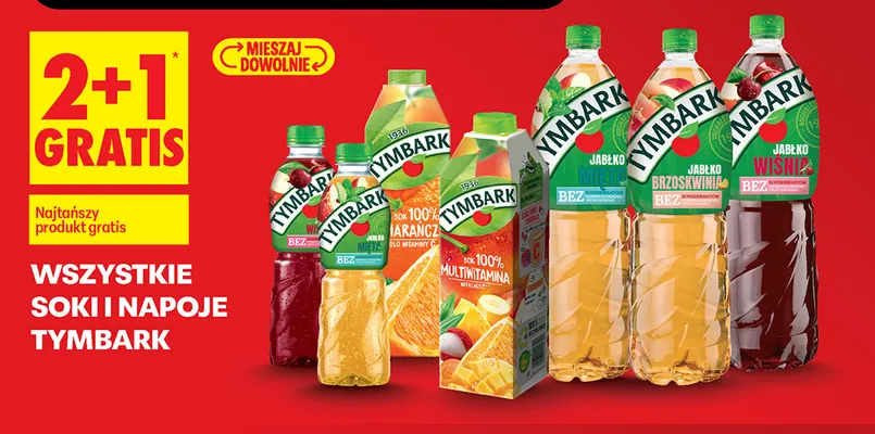 Sok pomarańcza Tymbark 100% promocja w Biedronka
