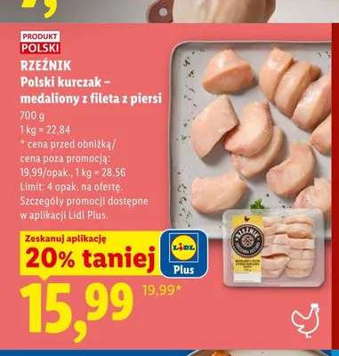 Polski kurczak - medaliony z fileta z piersi Rzeźnik promocja w Lidl