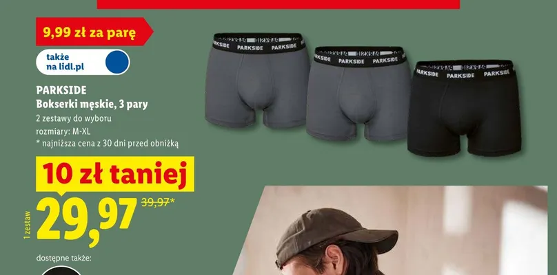 Bokserki męskie PARKSIDE 3-pak promocja w Lidl