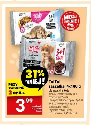 TufTuf saszetka dla kota 4-pak promocja w Twój Market