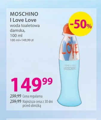 Woda toaletowa damska MOSCHINO I Love Love promocja w Hebe