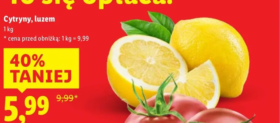 Cytryny, luzem promocja w Lidl