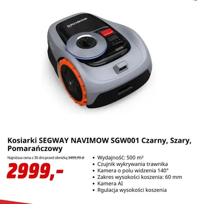 Kosiarka automatyczna Segway Navimow SGW001 promocja w Media Markt