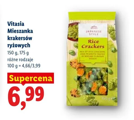 Mieszanka krakersów ryżowych Vitasia promocja w Lidl