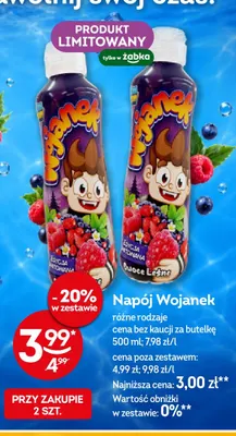 Napój Wojanek promocja w Żabka