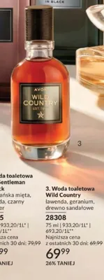 Woda toaletowa Avon Wild Country lawenda, geranium, drewno sandałowe promocja w AVON