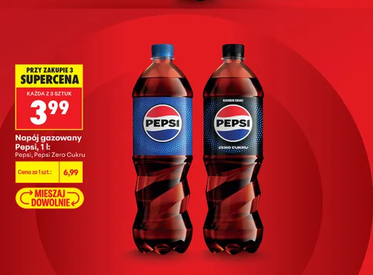Napój gazowany Pepsi Zero Cukru promocja w Biedronka