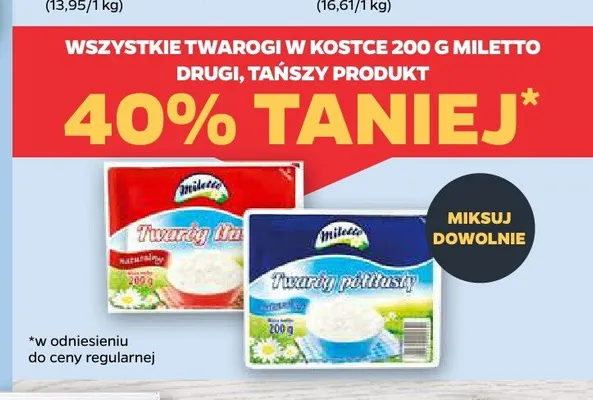 Twaróg tłusty Miletto promocja w Netto