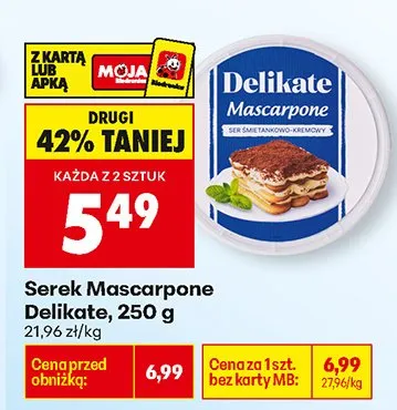 Serek Mascarpone promocja w Biedronka