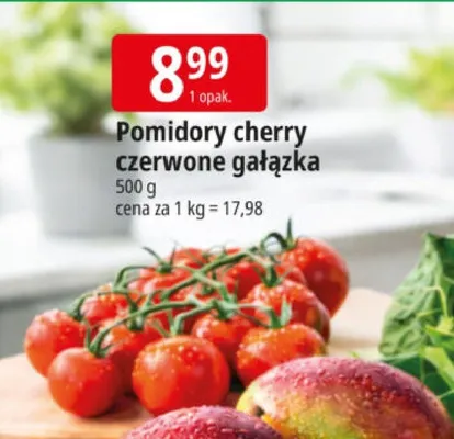 Pomidory cherry czerwone gałązka promocja w Leclerc