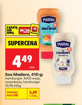 Sos hamburger Madero promocja w Biedronka