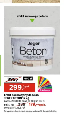 Efekt dekoracyjny do ścian Jeger Beton promocja w Leroy Merlin