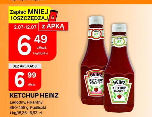 Ketchup Łagodny Heinz promocja w Chorten