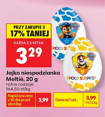Jajko niespodzianka Meltié Psi Patrol Skye promocja w Biedronka