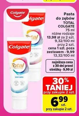 Pasta do zębów Total Colgate promocja w Carrefour