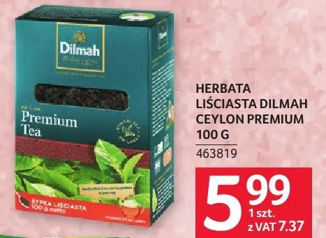 Herbata liściasta DILMAH CEYLON PREMIUM 100 G promocja w Selgros