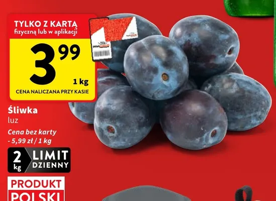 Śliwki polskie promocja w Intermarche