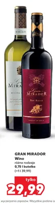Wino czerwone Gran Mirador Red Blend promocja w Kaufland