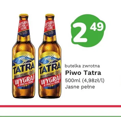 Piwo Tatra Jasne Pełne promocja w Limonka