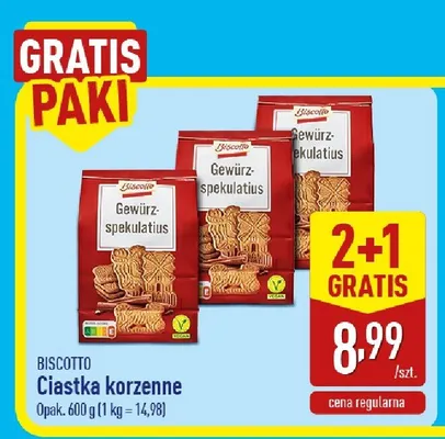 Ciastka korzenne Biscotto promocja w Aldi