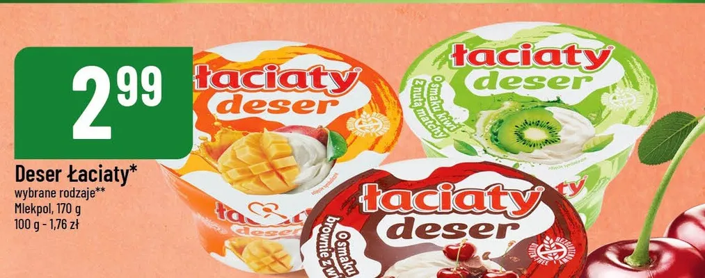 Deser Łaciaty mango promocja w POLOmarket
