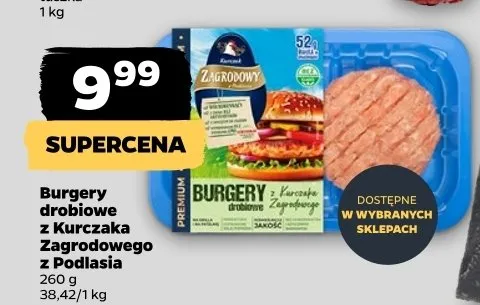 Burgery drobiowe z kurczaka Zagrodowego z Podlasia promocja w Netto