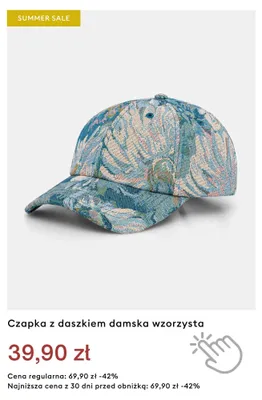 Czapka z daszkiem damska wzorzysta promocja w Medicine