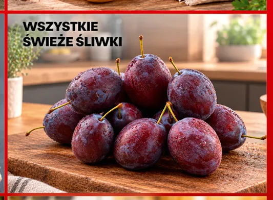 Świeże śliwki promocja w Biedronka