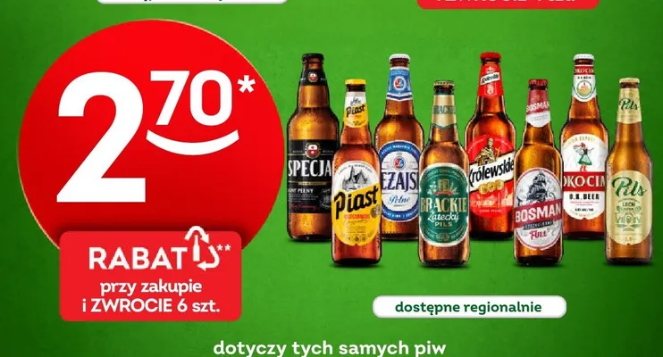 Piwo Piast Wrocławskie promocja w Żabka