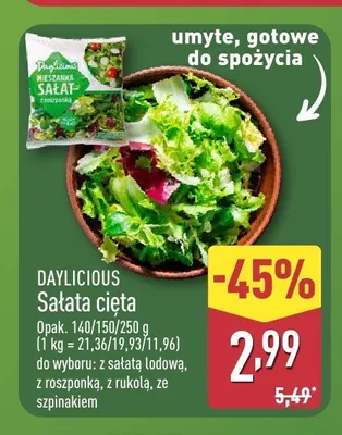 Sałata cięta DAYLICIOUS promocja w Aldi