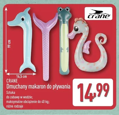 Dmuchany makaron do pływania CRANE promocja w Aldi